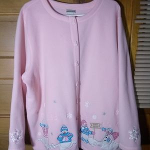 Button Down Snowman Fleece.